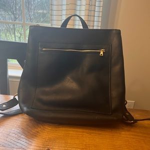 Portland Leather Backpack Smooth Black